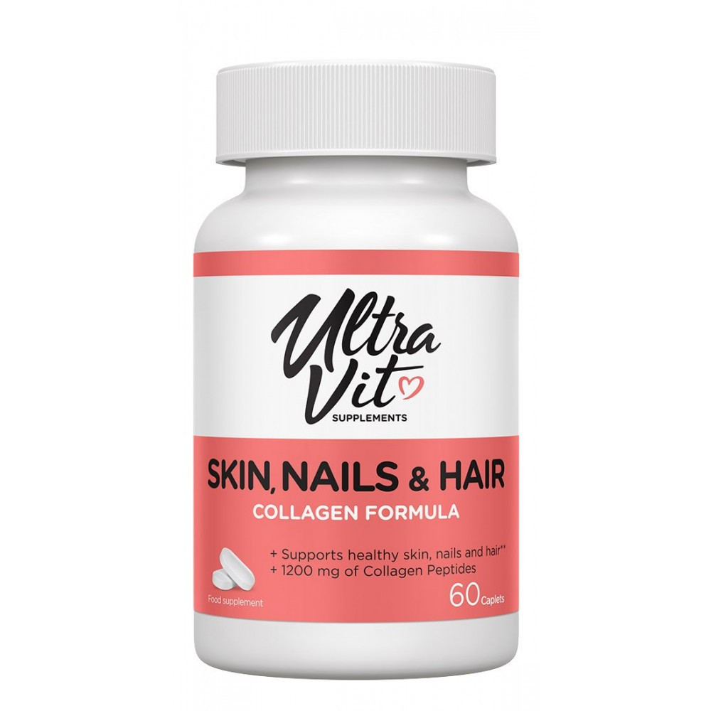 Вітаміни для волосся шкіри та нігтів VPLab UltraVit Skin Nails &amp; Hair 60 caplets Луцьк - фото 1