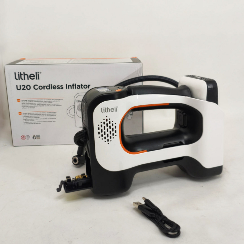 Аккумуляторный компрессор с фонарем Litheli питание от павербанка УМБ Litheli Power Bank 20000 мАч 45Вт YA-74 Львів - фото 10