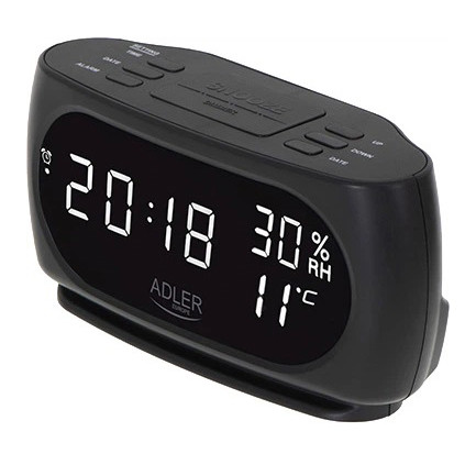 Настільний годинник-будильник Adler AD 1186 Black BW-52 Львів - фото 6
