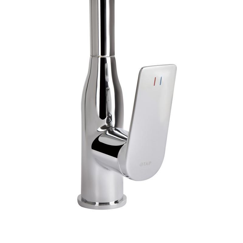 Смеситель для кухни Qtap Vlasta New с выдвижным изливом, латунь QTVLA344CRM45646 Chrome Харьков - изображение 4