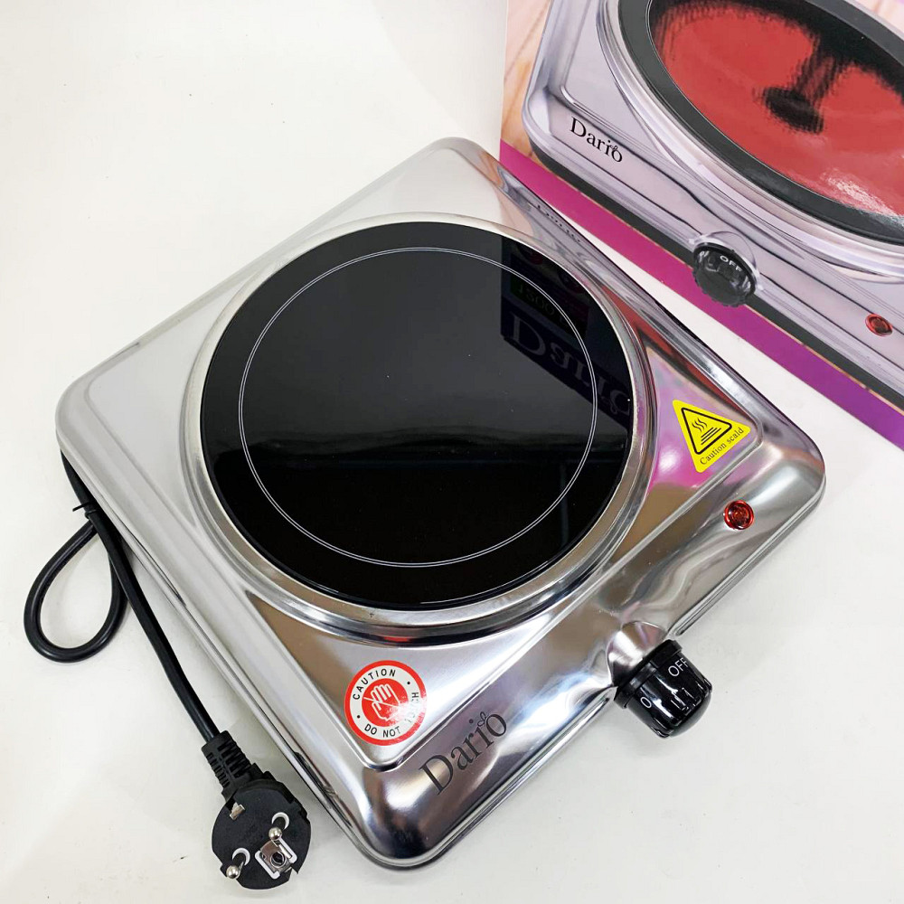Бытовая переносная электроплита DARIO DHP121S 1200 Вт, Настольная электроплита удобная RH-54 Львов - изображение 7