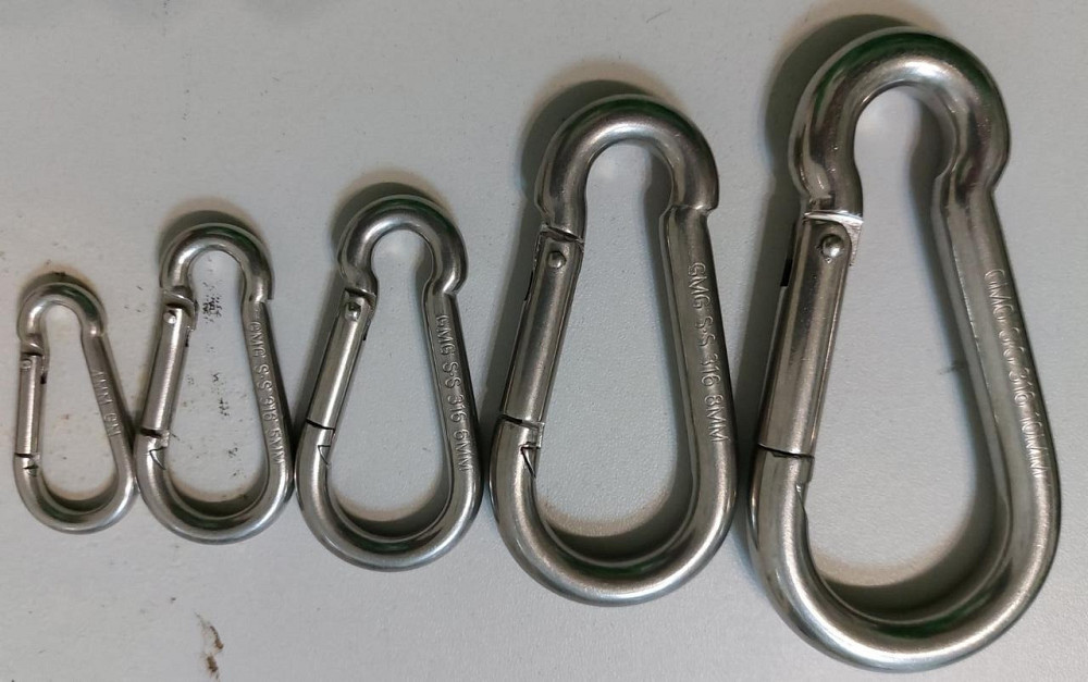 Карабін "GoralMet" з нержавіючої кислотостійкої сталі AISI 316 діаметром 8 мм довжиною  80 мм Киев - изображение 1