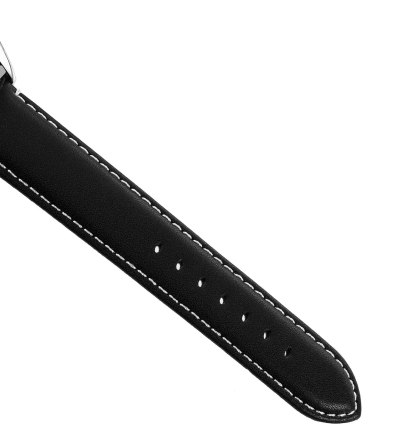 Чоловічий класичний годинник Skmei 9232 Сріблясті на чорному ремінці Київ