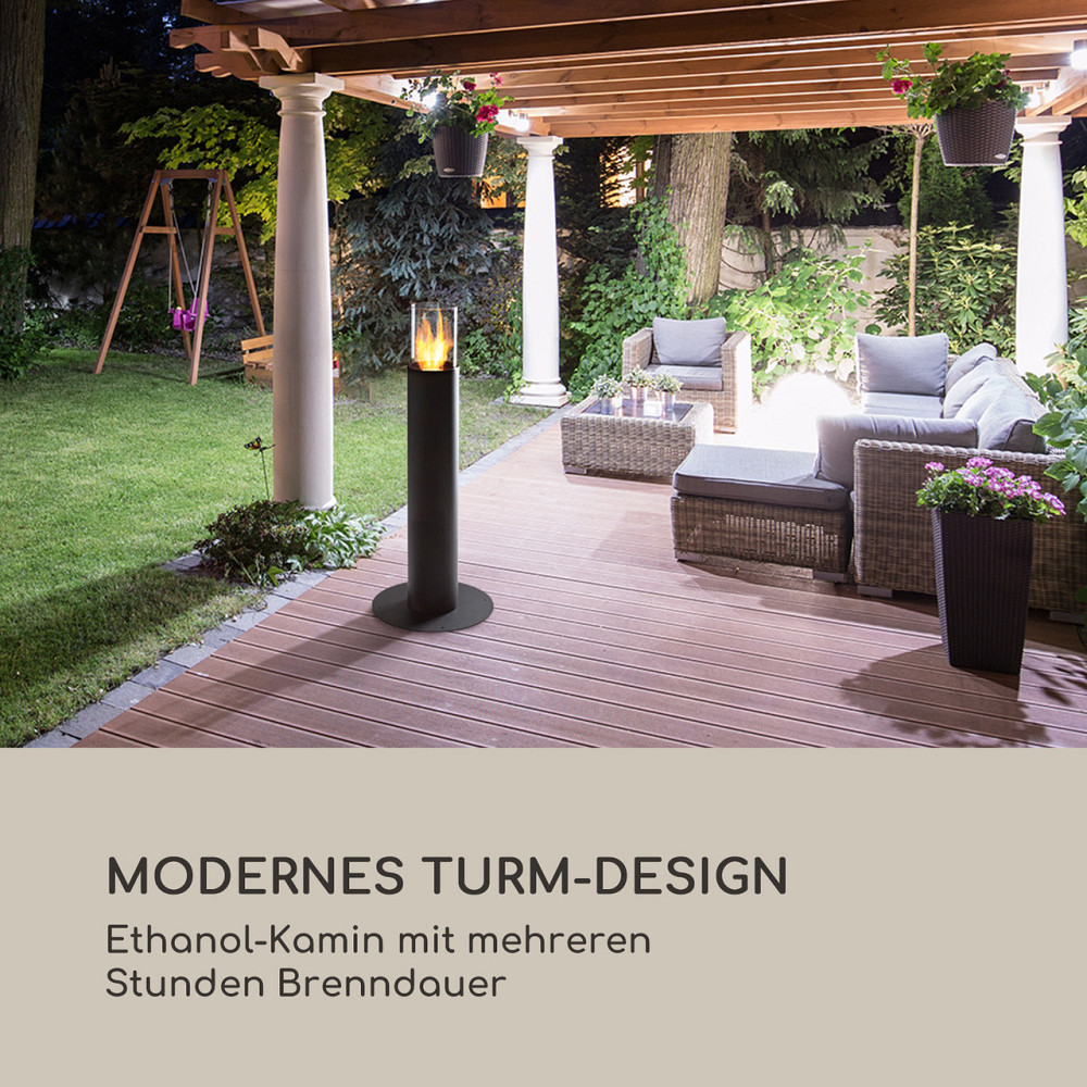 Fiamme Pila етаноловий камін пальника з неіржавкої сталі 0,5 літра час горіння 4-5 годин чорний (Німеччина, Рівне - фото 2