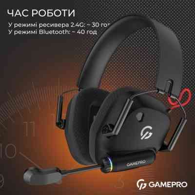 Навушники GamePro Genesis Mercury Pro 3-Mode Black (HSW120B) Вінниця