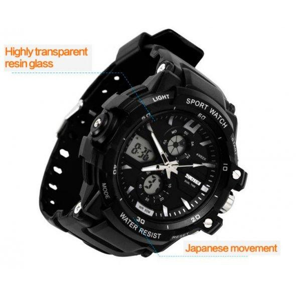 Мужские наручные часы Skmei Resist 0990 Черные Винница - изображение 6