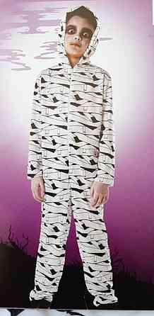 Дитячий комбінезон з капюшоном Мумія на Хелловін розмір S на 110-122 білий Київ