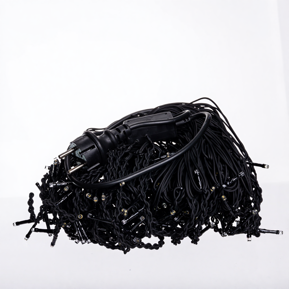 Гирлянда Бахрома 25 м, 405 LED, чорний провід, жовта Київ - фото 3