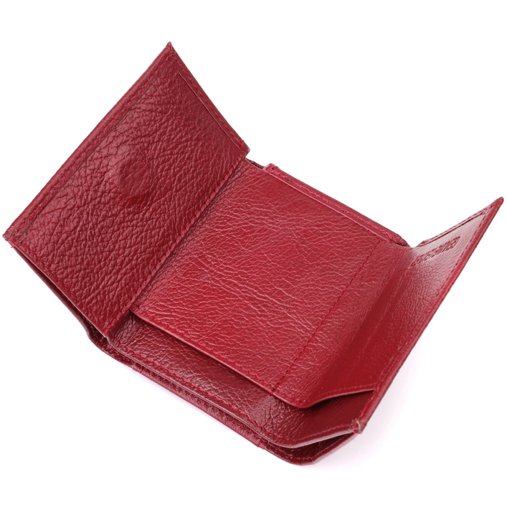Миниатюрный женский кошелек из натуральной кожи Бордовый (ST Leather) Киев - изображение 10