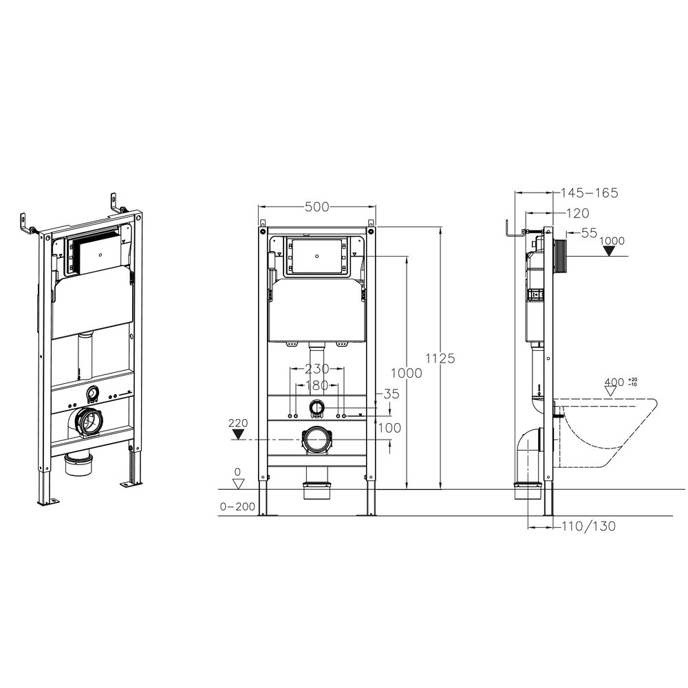 Комплект установочный для унитаза Koer KT-0401 (без панели смыва) (KR5166) Киев - изображение 5