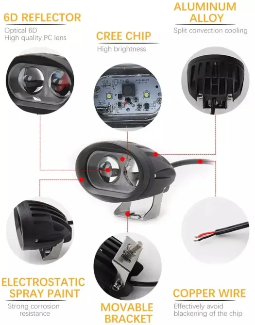 Світлодіодна фара LED "СОВА" 6D потужні світлодіодні фари Харків - фото 6