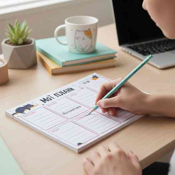 Планер недельный VT9212-06, 20х14,3 см, 54 листа, украинский Винница