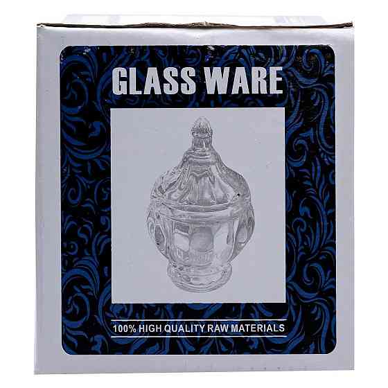 Круглая стеклянная сахарница с крышкой Ø8.5 см Киев