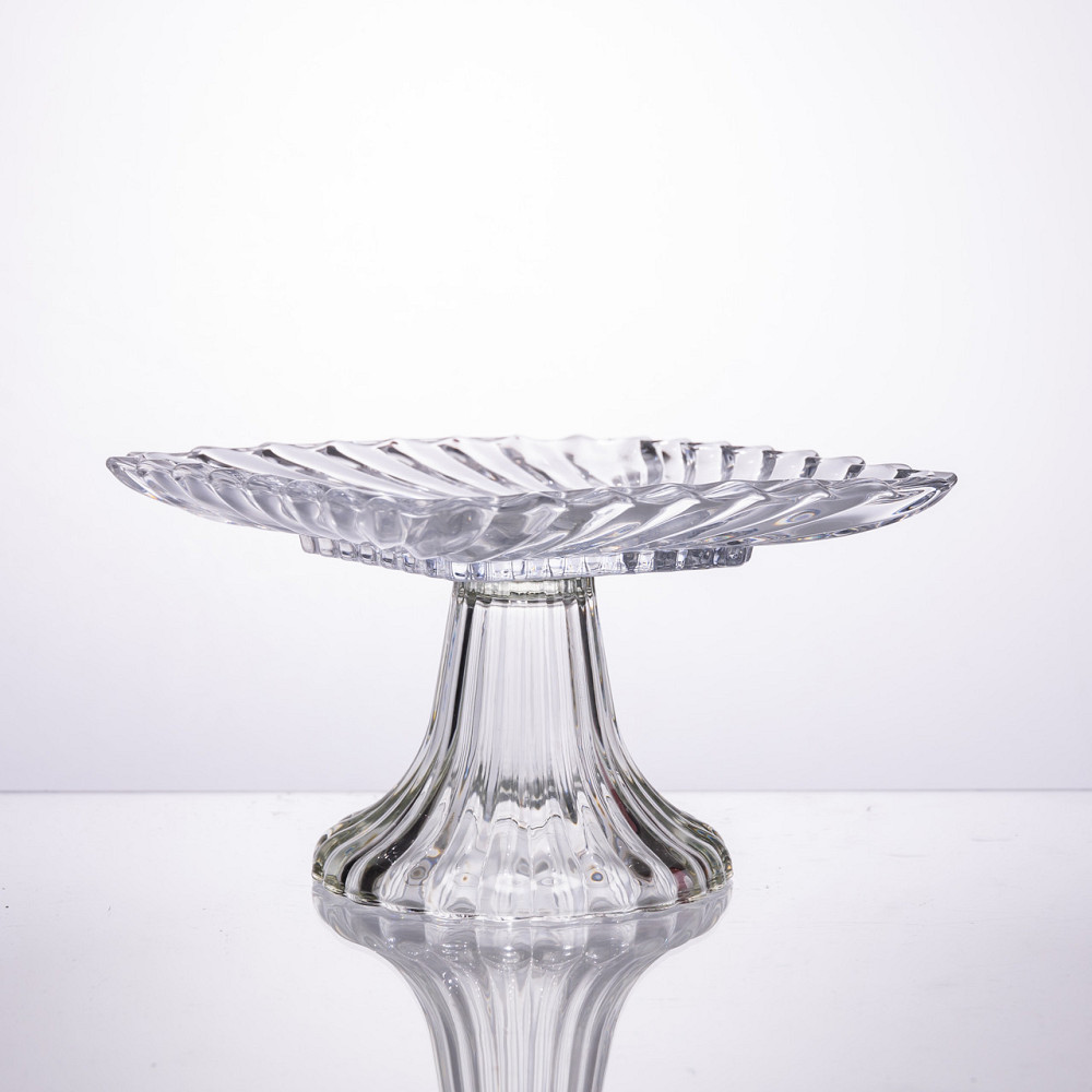 Тортівниця скляна квадратна на ніжці, 16×16 см прозора 64486-15 Коломыя - изображение 2