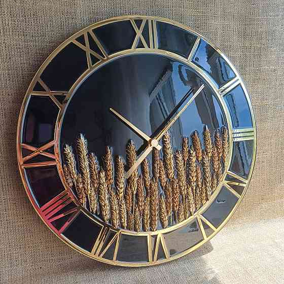 Годинник настінний 40 см з епоксидної смоли ручної роботи Дніпро