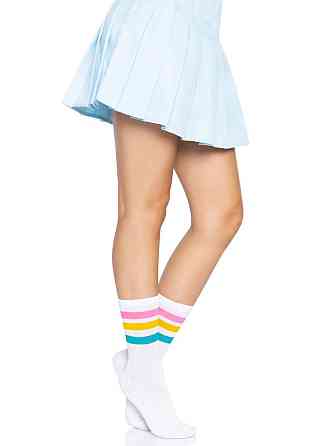 Шкарпетки жіночі в смужку Leg Avenue Pride crew socks Pansexual, 37–43 розмір Sex Aura Київ
