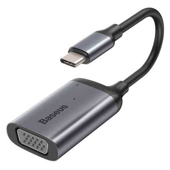 USB-хаб Baseus Enjoyment Series Type-C to VGA+PD HUB Convertor CAHUB-O0G (Серый) Николаев