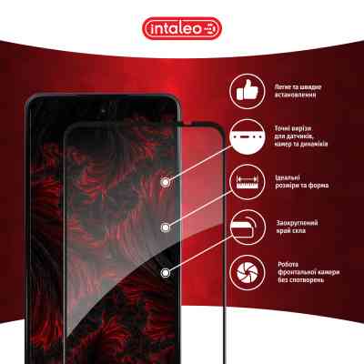 Стекло защитное Intaleo Full Glue MOTO G24 Power Black (1283126591747) Винница