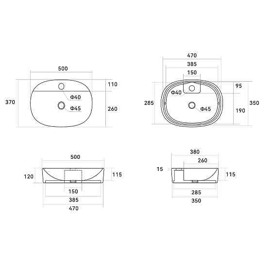 Раковина-чаша Qtap Scorpio 500x380x120 White QT14116533W Київ