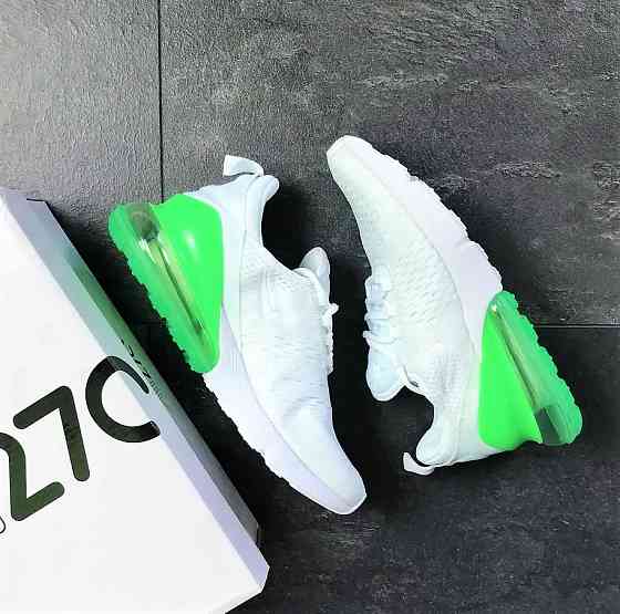Кросівки Nike 270 Чоловічі Білі з Амортизацією Зелені Найк (розміри: 42,43,44,45) Дніпро