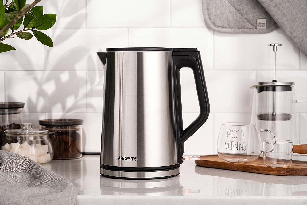 Електрочайник ARDESTO Steel Collection 1.5л, подвійні стінки, сріблястий Київ - фото 6