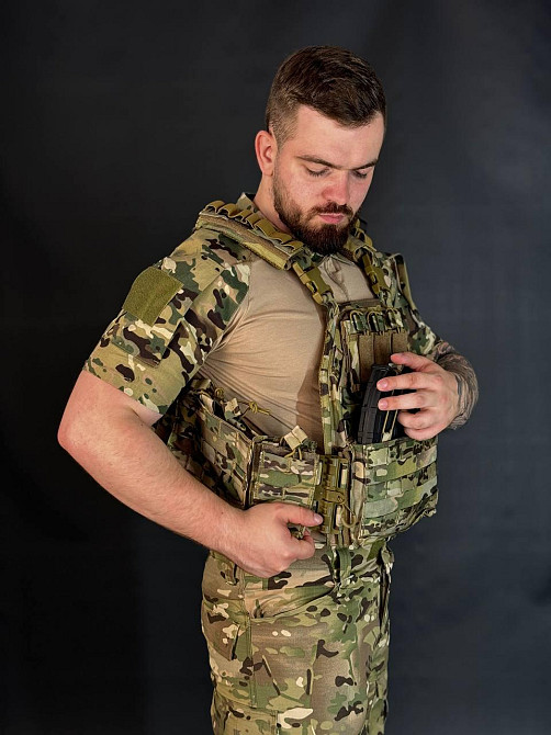 Тактическая плитоноска мультикам Yakeda с итогами тактическая плитоноска бронежилета на системе молли   WAR Львов - изображение 2