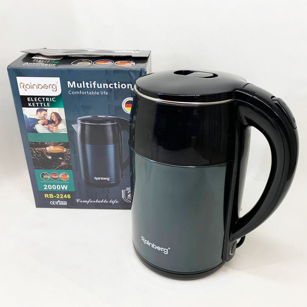 Электрический чайник бесшумный Rainberg, Чайники на подставке, Электрический чайник для дома на кухню JE-19 Львов - изображение 6