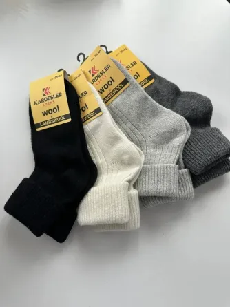Набір теплих жіночих шкарпеток із вовною 3 шт. Kardesler 36-40 Київ