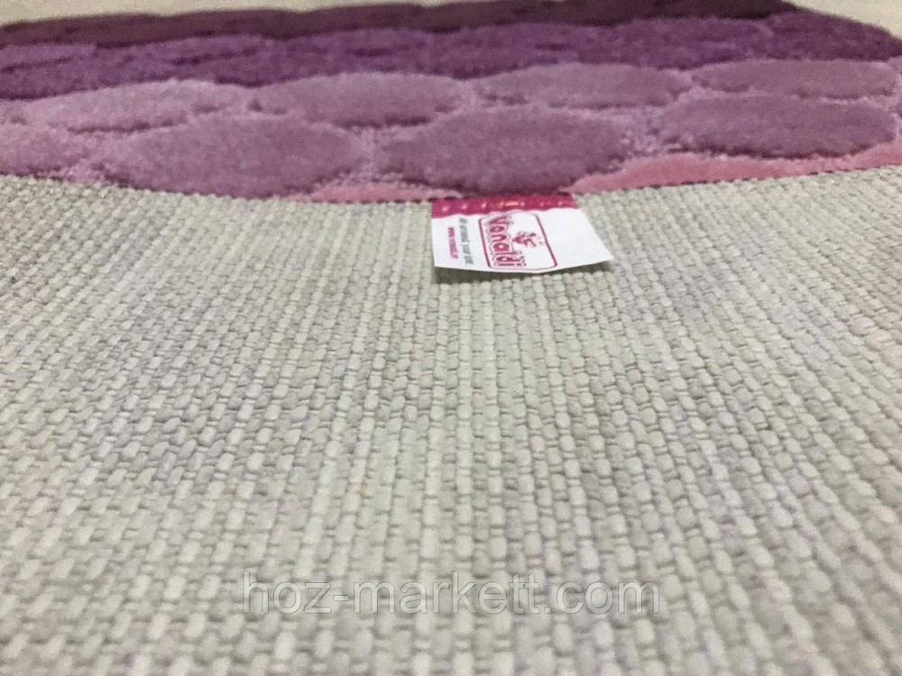 Килимки для ванної та туалету 100 х 60 см рожево - бузкові об'єднані Туреччина Харків - фото 4