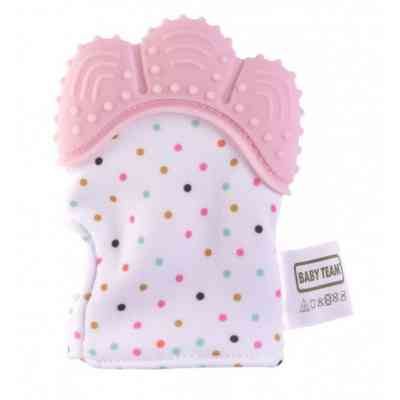Прорезыватель Baby Team перчатка (4090_розовый) Винница