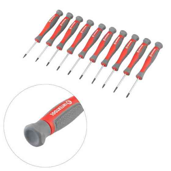 Набор отверток, 18 ед., Cr-V, 38-150 мм (SL2,5, SL3, SL5, SL6, SL8, PH0, PH00, PH1, PH2, PH2, PH3, T5, T6, T7, T8, T9, T10) Киев