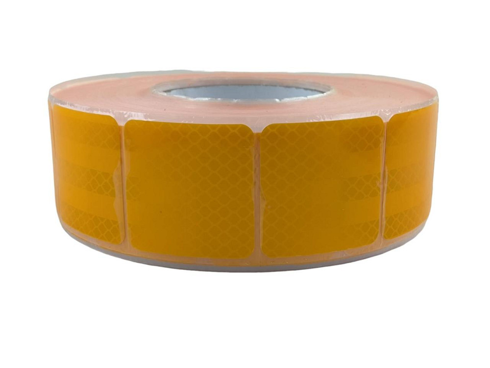 Стрічка 5,5 см х 50 м жовта (сегментований тип) світловідбивна Мукачево - фото 1