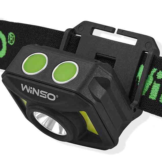 Фонарь налобный Winso 300Lm, 3W+COB, 850mAh, белый/красный Львов
