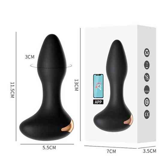 Анальная пробка с вибрацией LILO USB - Чёрный - 13*3 см - Анальные игрушки Винница