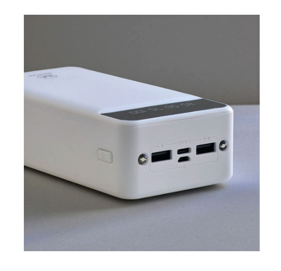 Універсальна мобільна батарея Maxcell PJ0086 30000mAh 2.1A Білий Вінниця - фото 4