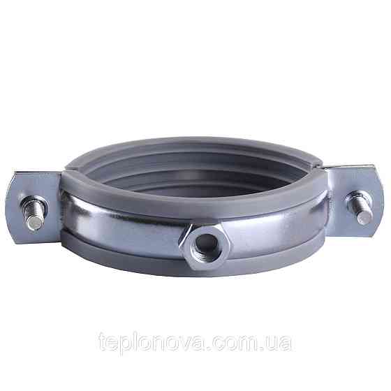 Хомут у зборі CR 2" (59-65 мм) з гвинтом-шурупом 8*100 і дюбелем у уп., сірий Чернівці