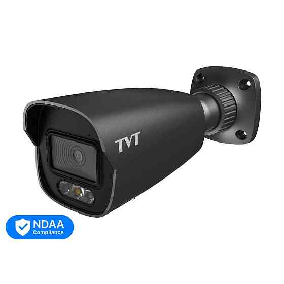 IP-відеокамера 6Mp TVT TD-9462S4-C (D/PE/AW3) Black f=2.8mm, ІЧ+LED-підсвічування, з мікрофоном (77-00404) Київ