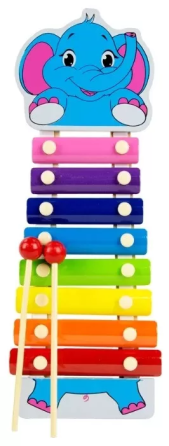 Дитяча іграшка Ксилофон MD0712 дерев'яний  Слоненя Блакитне Вінниця