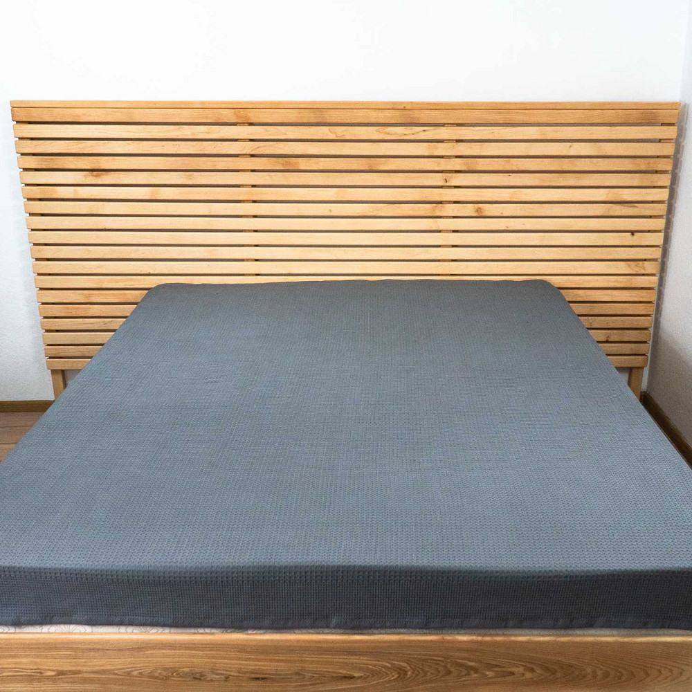 Простирадло-покривало вафельне GM TEXTILE 190х200см 220г/м2 (Сірий) Суми - фото 9