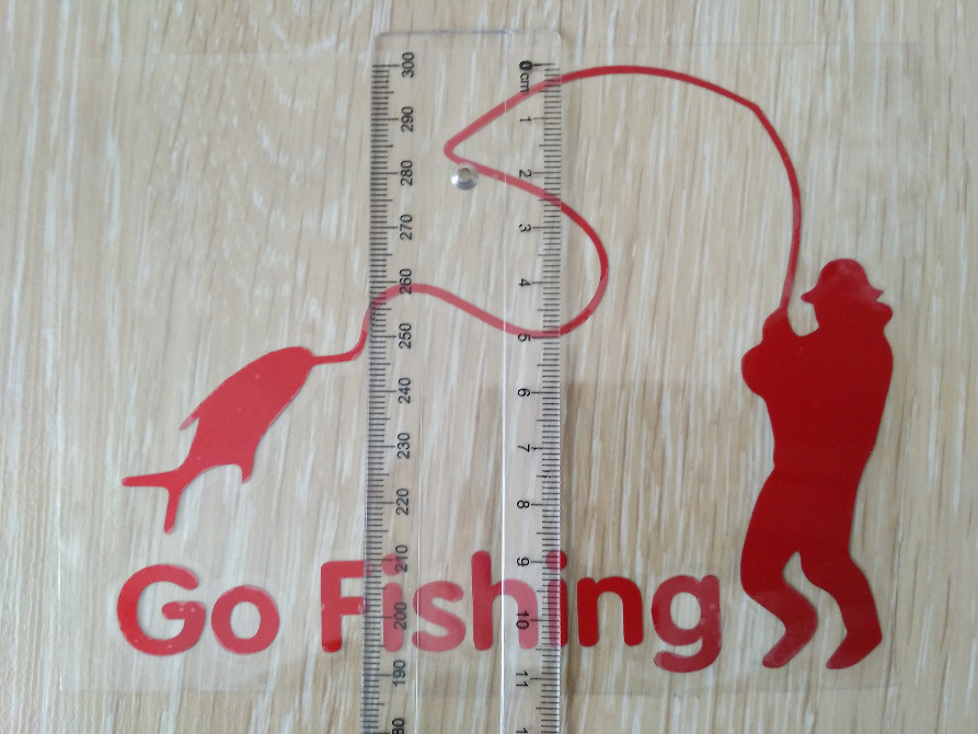 Наклейка На рибалку Червона світловідбивна на авт Київ - фото 4