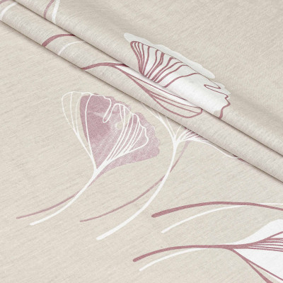 Постільна білизна Home Line Гінко Білоба бежево-ліловий бязь полуторний (174458) Вінниця - фото 2