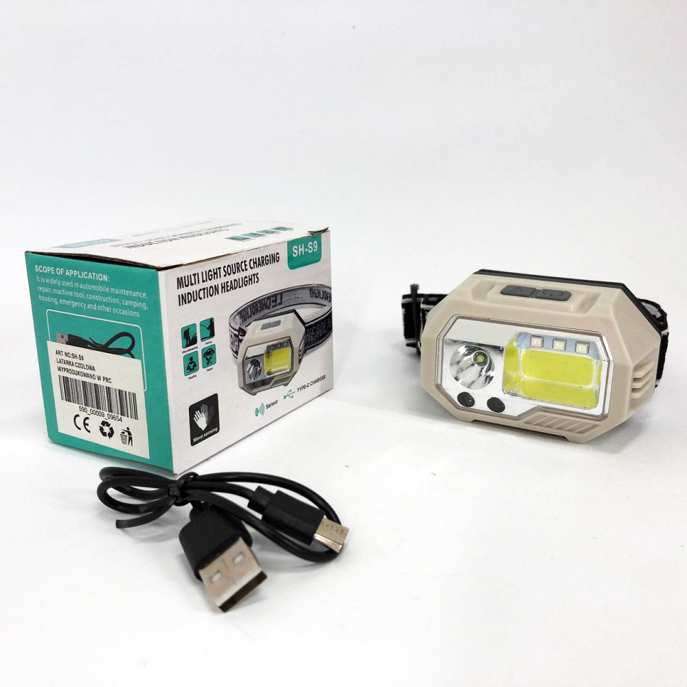 Ліхтарик налобний світлодіодний надпотужний, Led headlamp налобний ліхтар, Ліхтар на лоб потужний HJ-82 Львів - фото 3