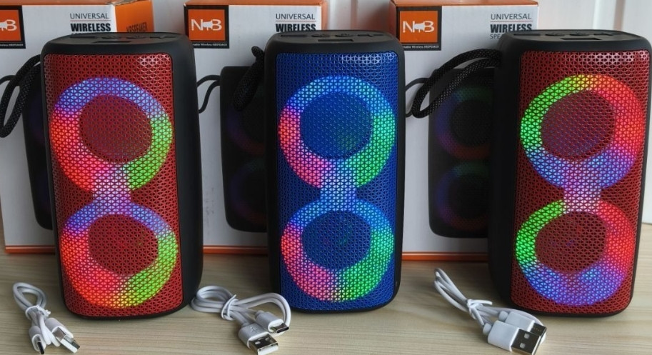 Мощная беспроводная Bluetooth колонка NB-041 со светомузыкой FM радио Киев - изображение 7