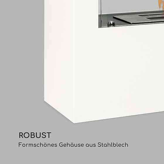 Еталоловий камін Fiamme Scopi, пальник із неіржавкої сталі, 3 літри, час горіння 5-6 годин, білий Рівне