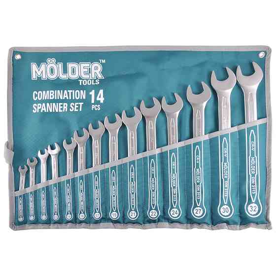 Набір ключів Molder CR-V, 8-32мм, 14шт Львів