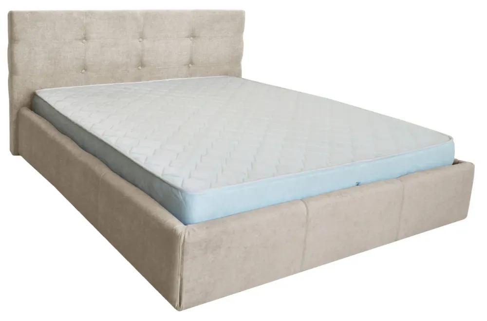 Кровать Manchester Comfort 120 х 200 см Мисти Milk A1 С подъемным механизмом и нишей для белья Бежевый Днепр - изображение 1