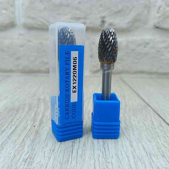 Борфреза тип E сферична 12x20x6 мм — твердосплавна шарошка по металу для дриля та гравера Харків