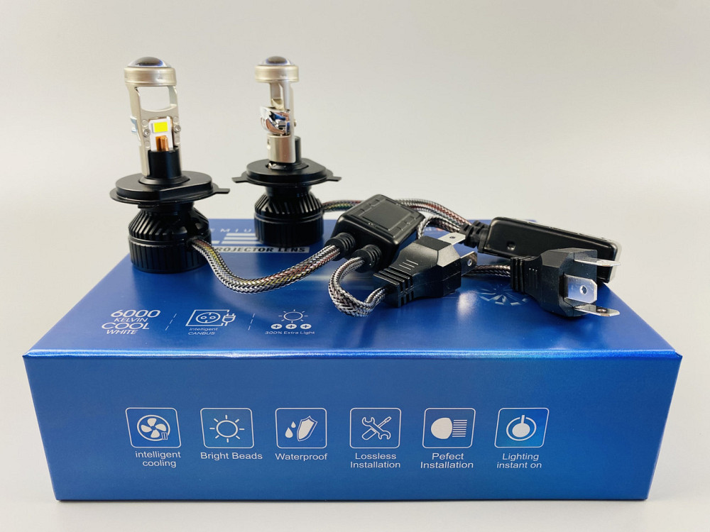 Світлодіодна лампа. (К-кт 2 шт) 12V-36V 90W set (реальних ватів) LED + лінза + чітка світлотінева межа Мукачево - фото 3