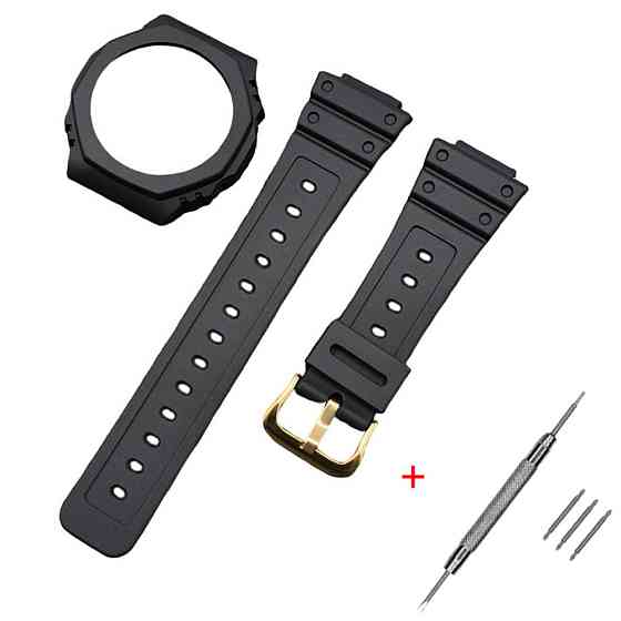 Ремешок + безель (рант) для Casio G-Shock GA-2100 Black GD Киев