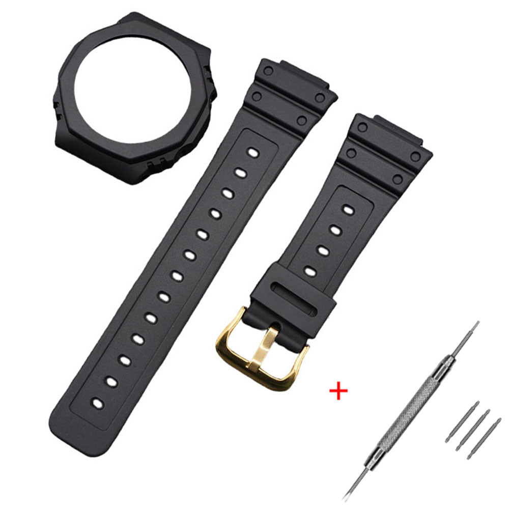 Ремешок + безель (рант) для Casio G-Shock GA-2100 Black GD Киев - изображение 1